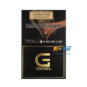 Табак для кальяна Genel Smoke Platinum Edition London Time (Дженель Смоук Лондонское Время Средний) 25г Акцизный - фото 1